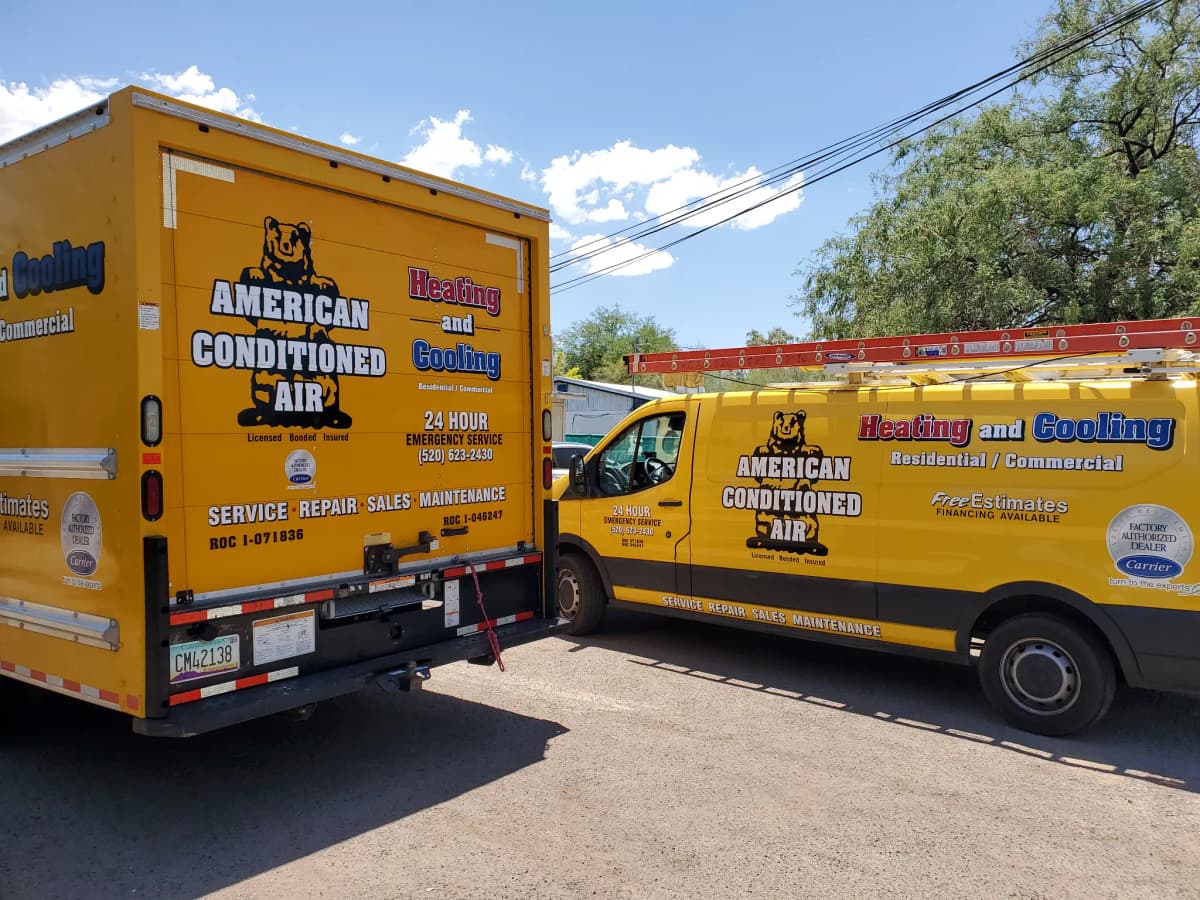 American Conditioned Air service vehicles — Tucson HVAC